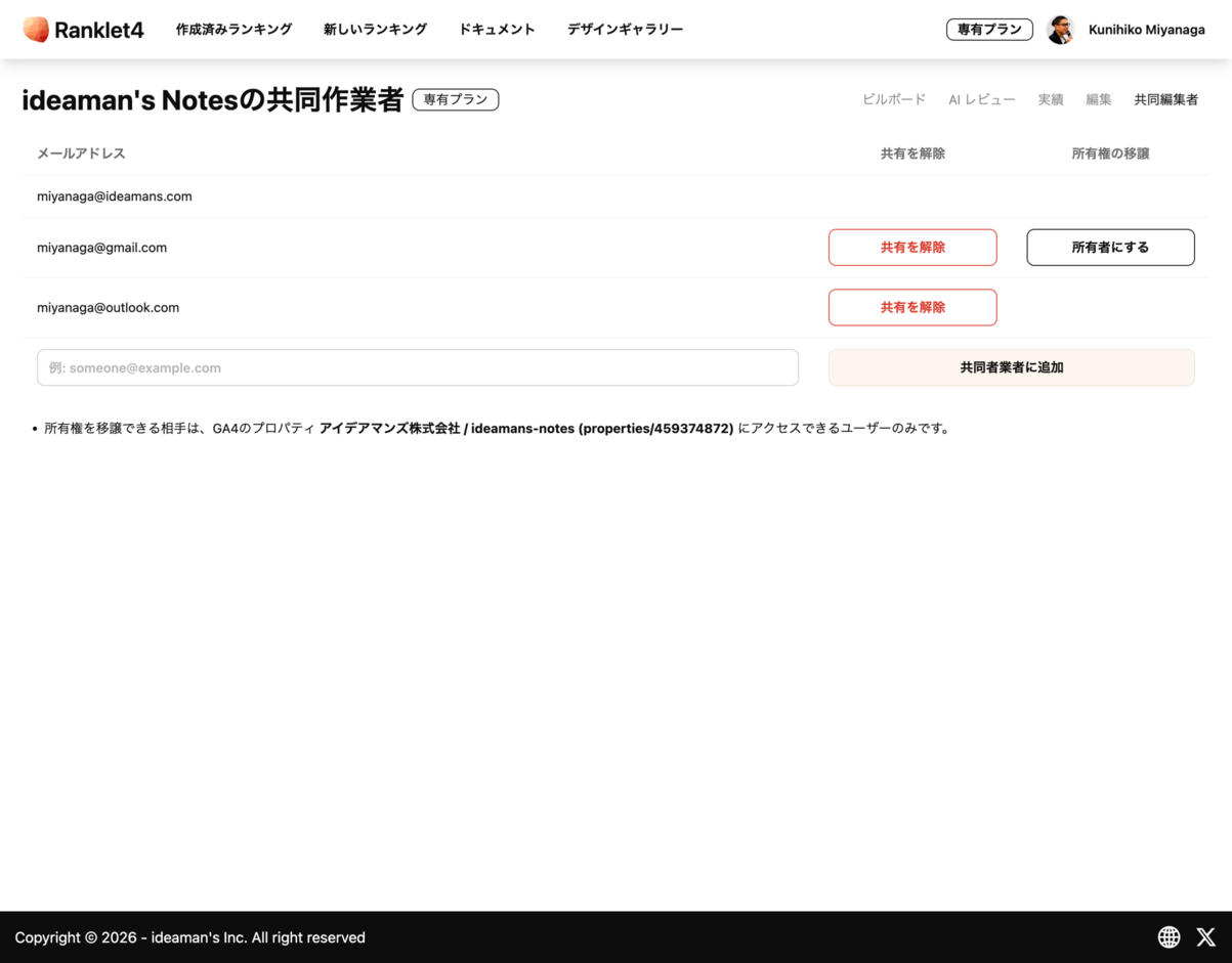 共同作業者画面